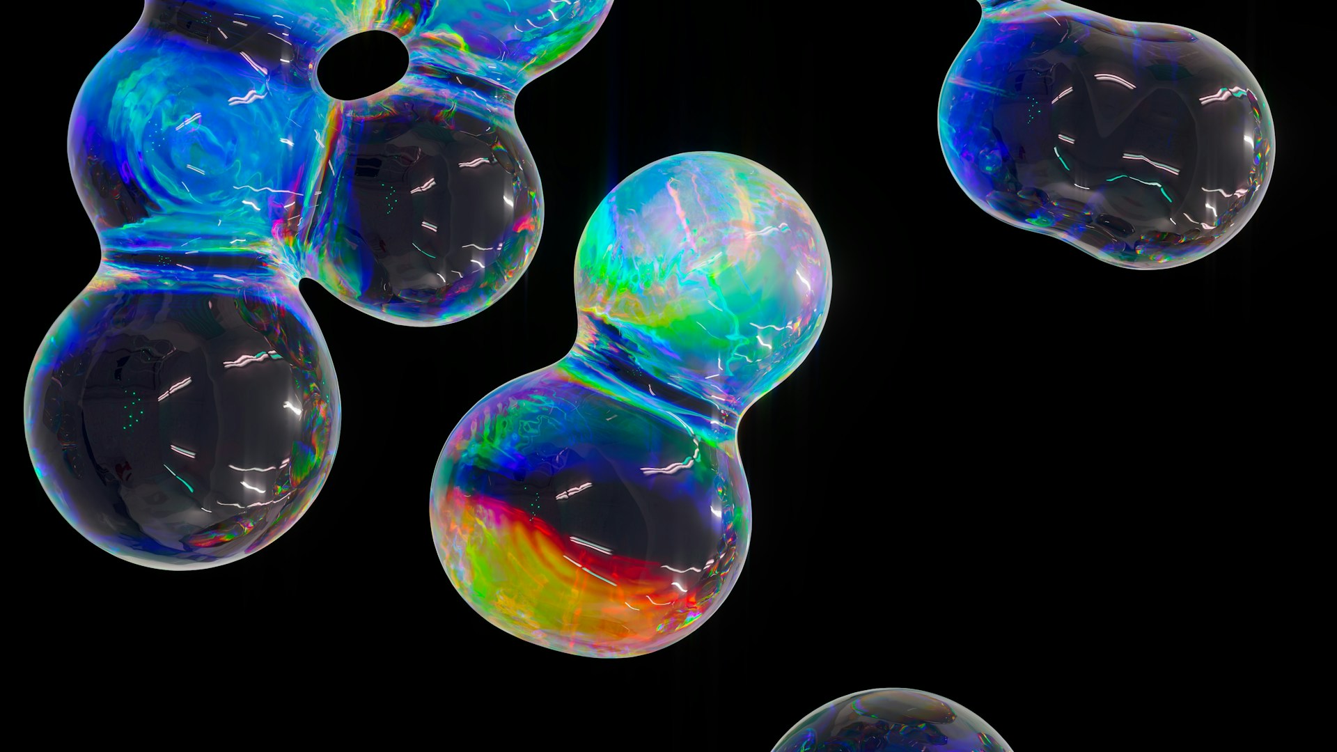 "Microscopic Gas Molecule" by Shrinath Pande, Visual and rendering done in Cinema 4D and Redshift.